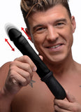 8X Auto Pounder Vibrating and Thrusting Dildo with Handle - Beige
