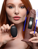 7X Remote Control Vibrating and Thumping Dildo - Medium