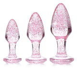 Glitter Gem Anal Plug Set - Purple