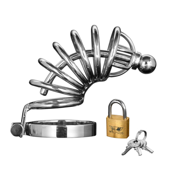 Asylum 4 Ring Locking Chastity Cage