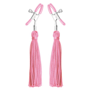 Tickle Me Pink Nipple Clamp Tassels