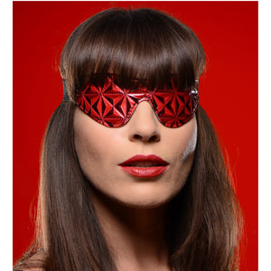 Crimson Tied Full Blackout Embossed Blindfold