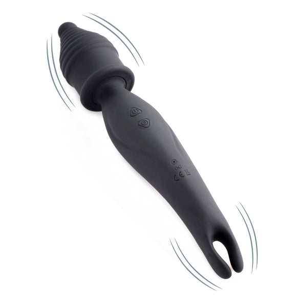 Dual Diva 2 in 1 Silicone Massager- Black