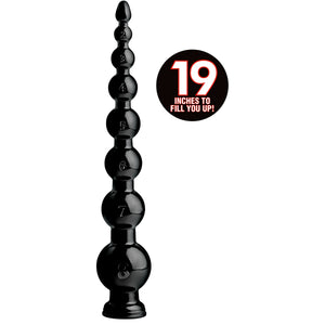 Hosed 19 Inch Graduated Bead Anal Snake