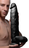 Raging Rhino 17 Inch Veiny Dildo - Black