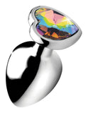 Rainbow Prism Heart Anal Plug - Medium