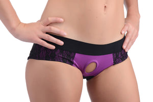 Lace Envy Crotchless Panty Harness - L-XL