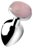 Authentic Rose Quartz Gemstone Anal Plug - Medium